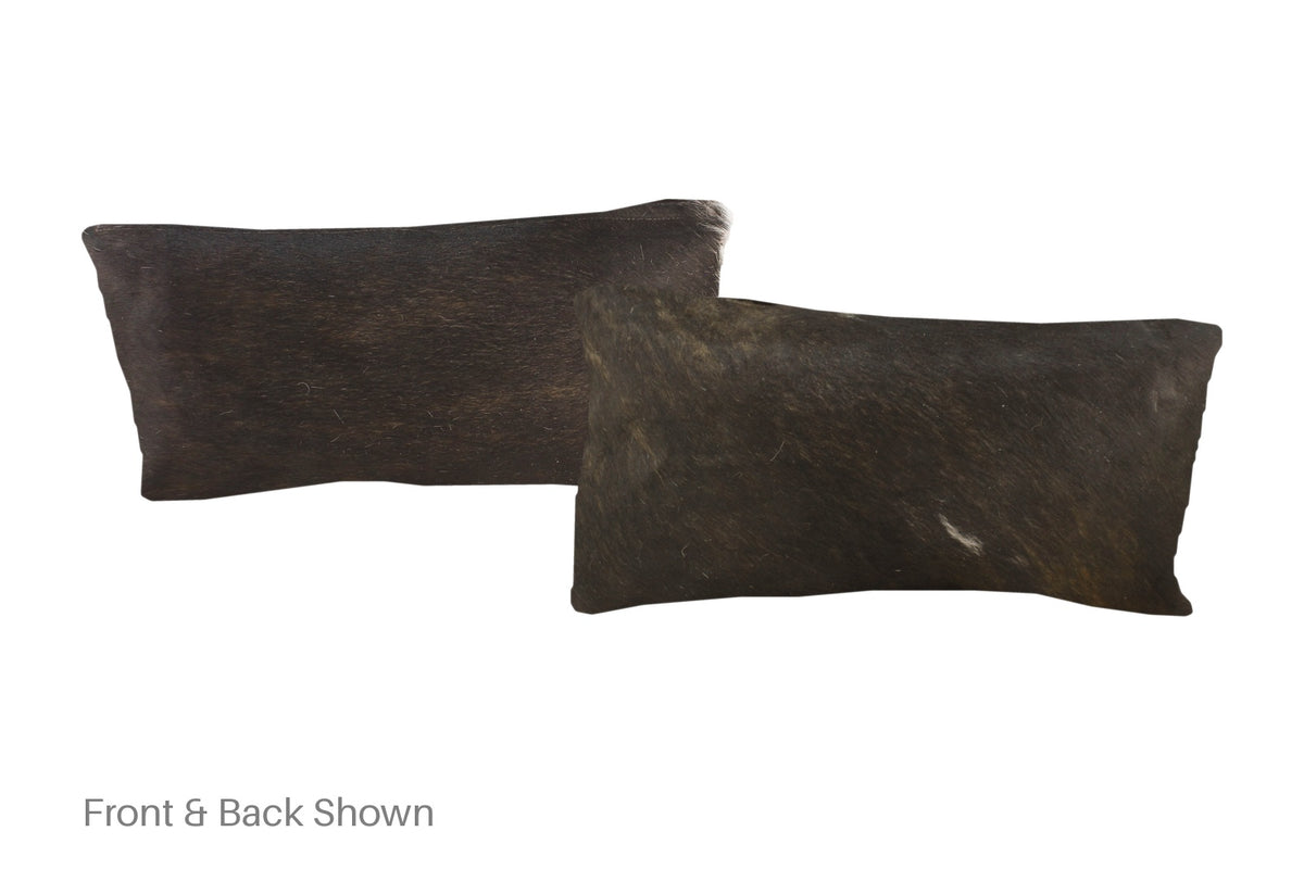 Dark Brindle Cowhide Pillow #A51258