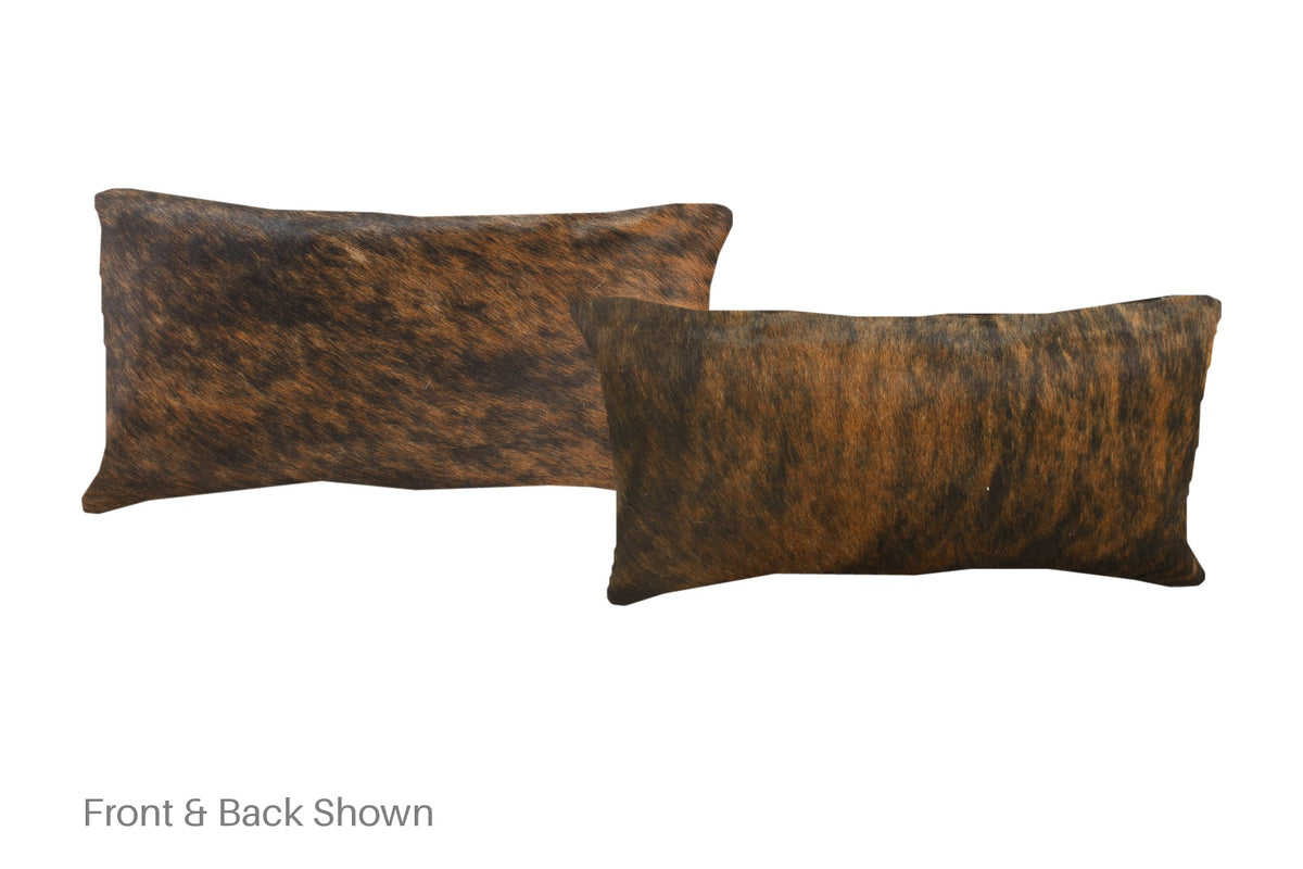 Dark Brindle Cowhide Pillow #A51259