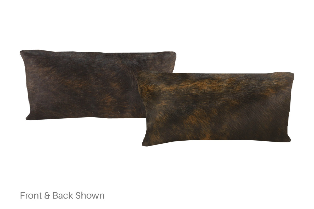 Dark Brindle Cowhide Pillow #A51260
