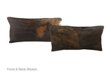 Dark Brindle Cowhide Pillow 12x22 #A51264 by Hudson Hides