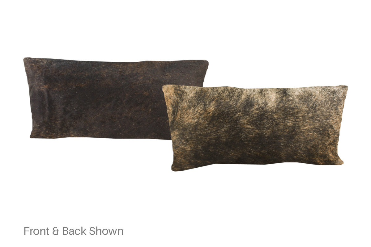 Dark Brindle Cowhide Pillow #A51266
