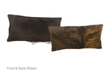Dark Brindle Cowhide Pillow 12x22 #A51268 by Hudson Hides