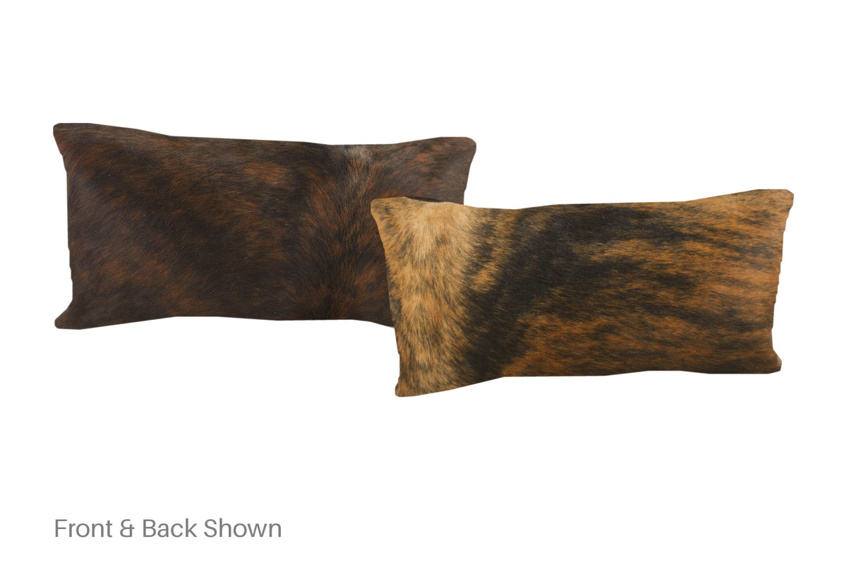 Dark Brindle Cowhide Pillow #A51288
