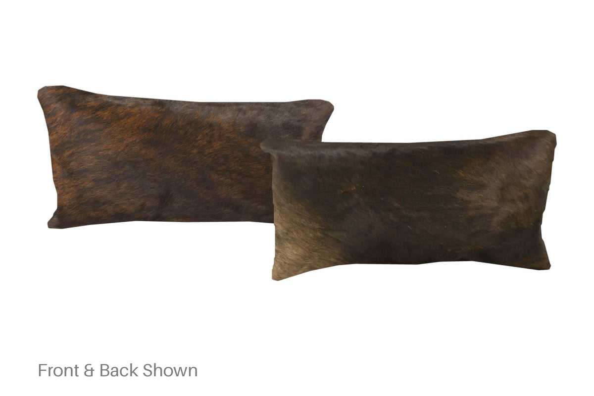 Dark Brindle Cowhide Pillow #A51295