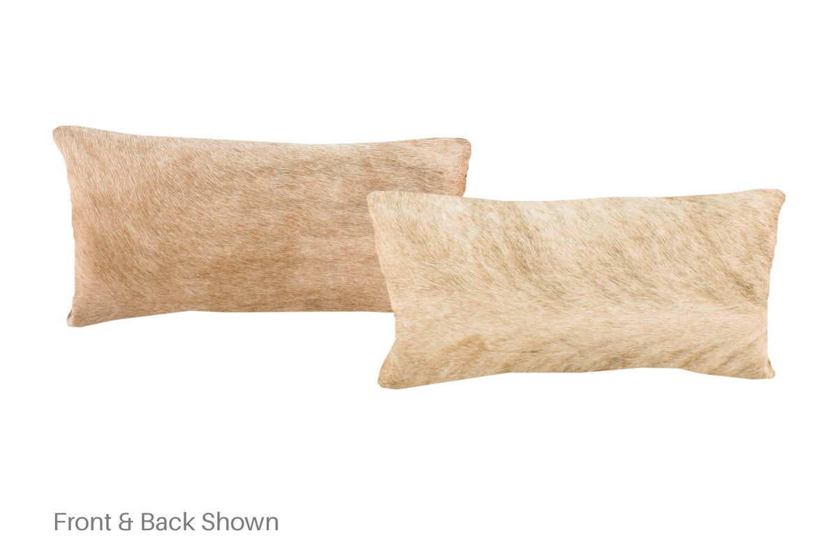 Beige Cowhide Pillow #A51296