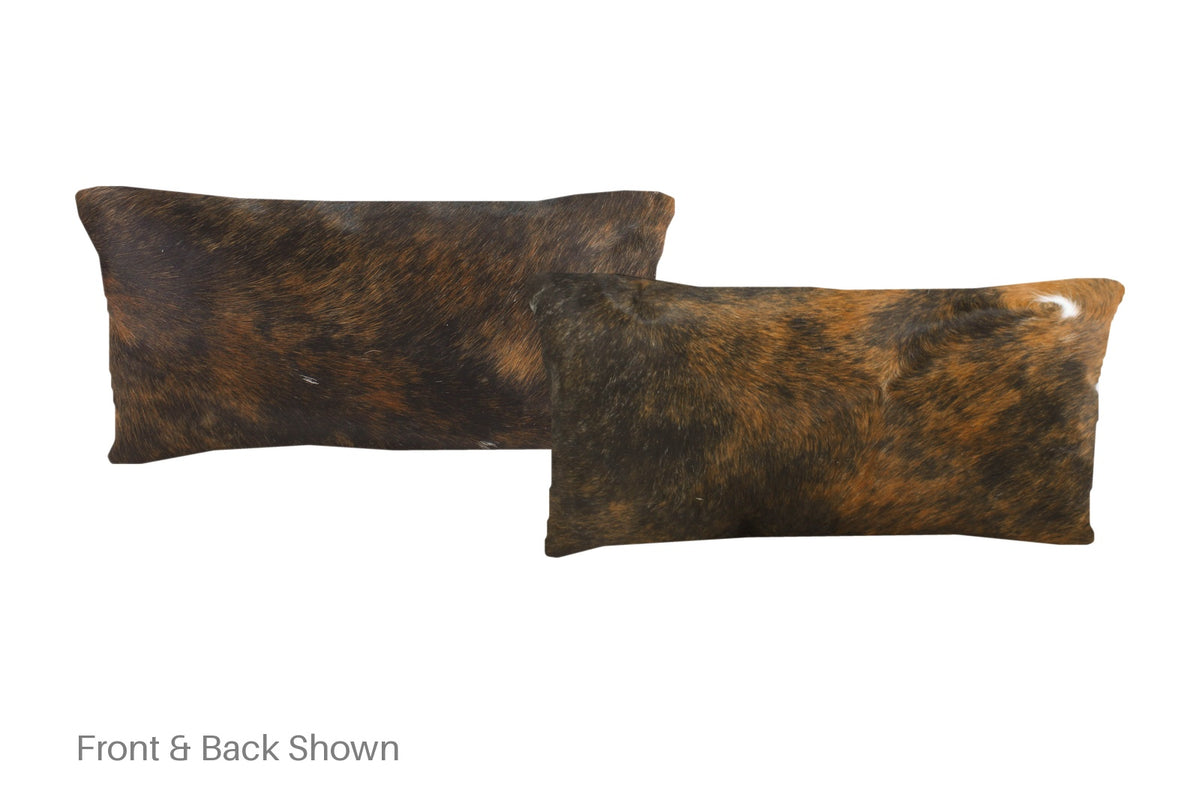 Dark Brindle Cowhide Pillow #A51302