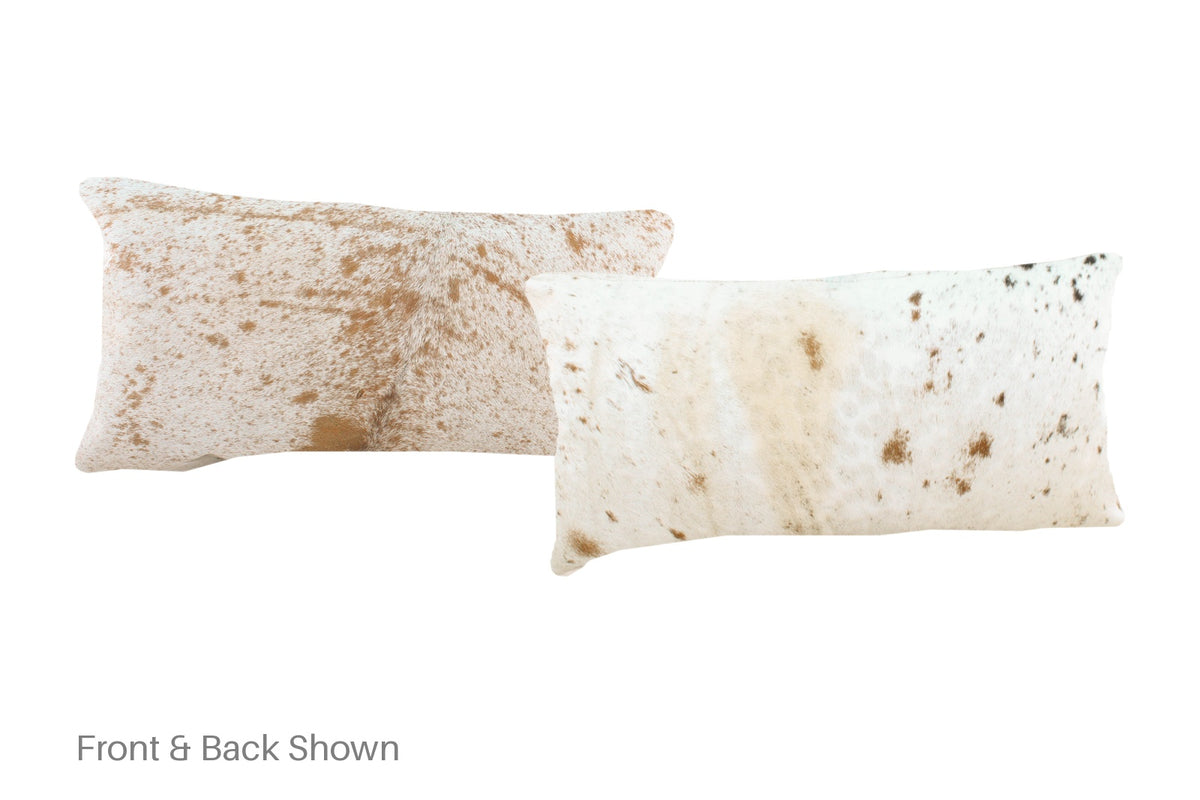 Salt and Pepper Brown Cowhide Pillow #A51306