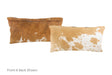 Beige and White Cowhide Pillow 12x22 #A51308 by Hudson Hides
