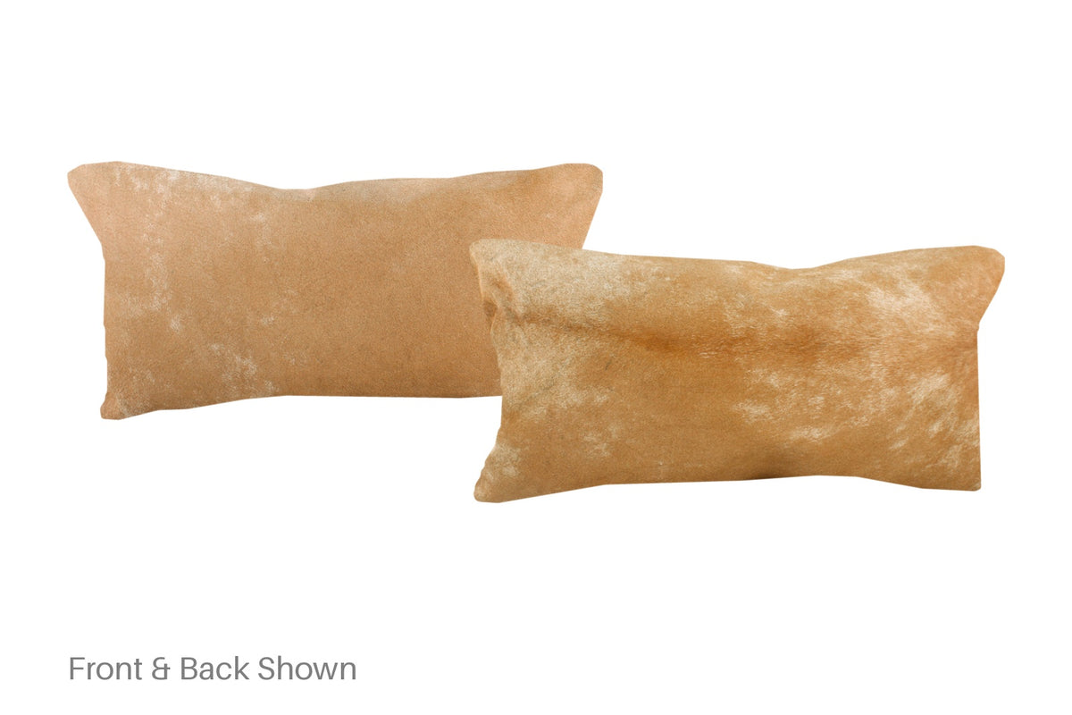 Solid Brown Cowhide Pillow #A51312
