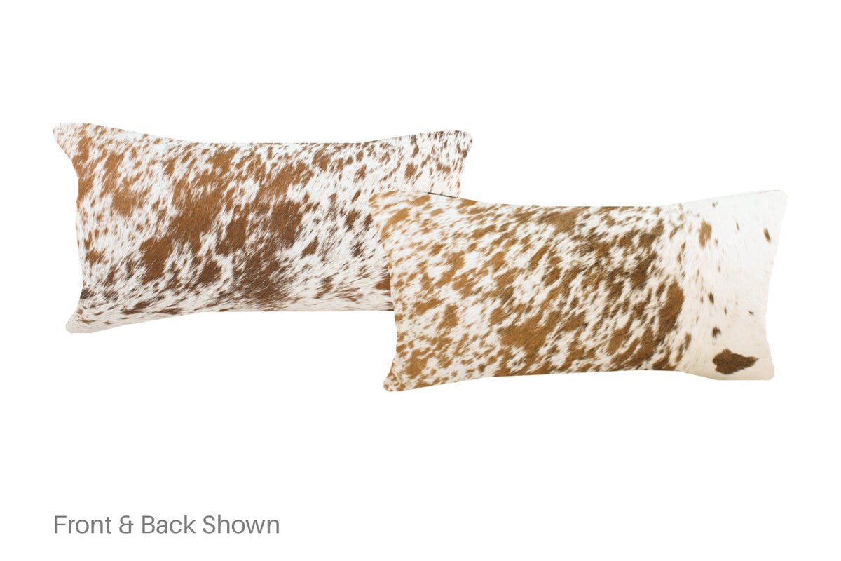 Salt and Pepper Brown Cowhide Pillow #A51313