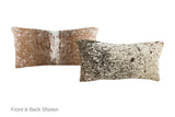 Salt and Pepper Brown Cowhide Pillow 12x22 #A51315 by Hudson Hides