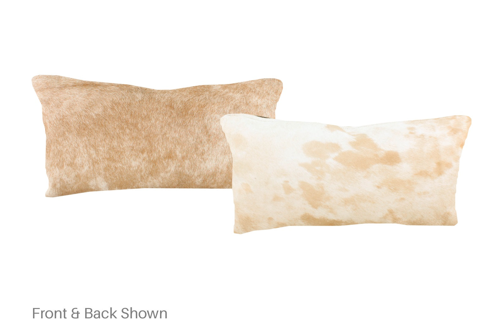 Beige and White Cowhide Pillow #A51316