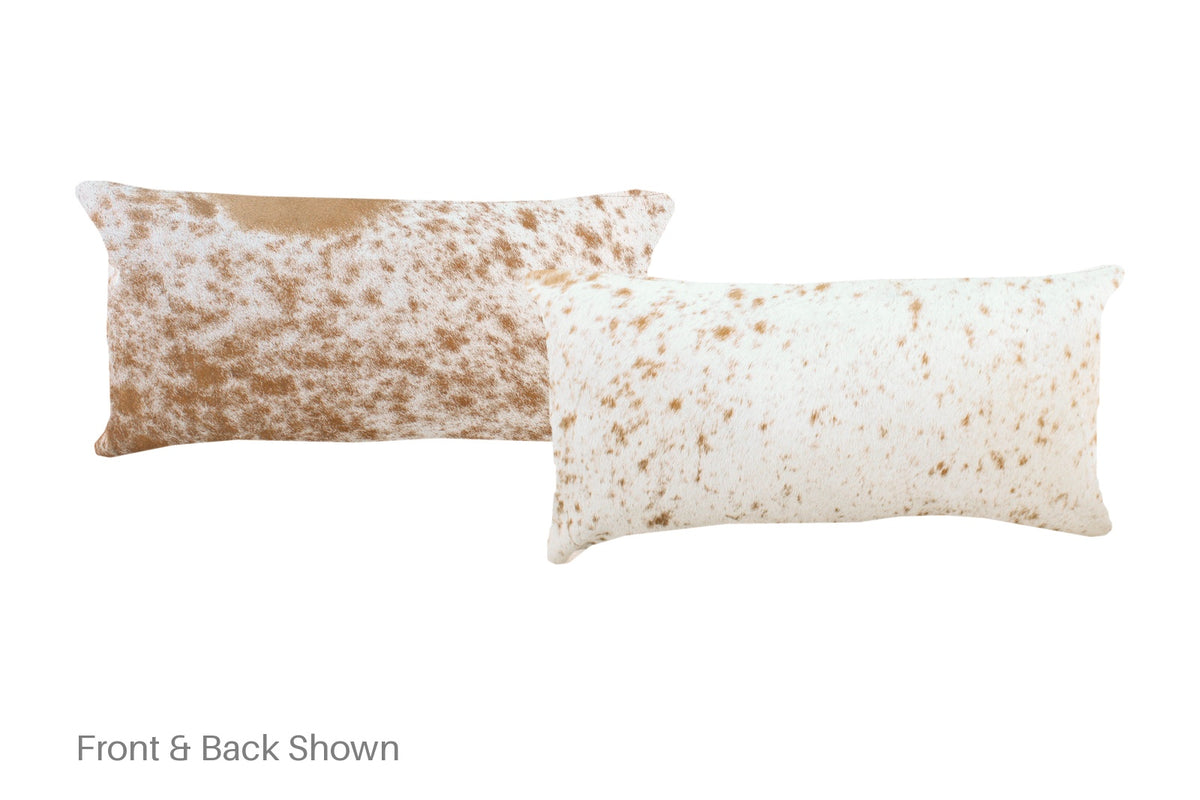 Salt and Pepper Brown Cowhide Pillow #A51319