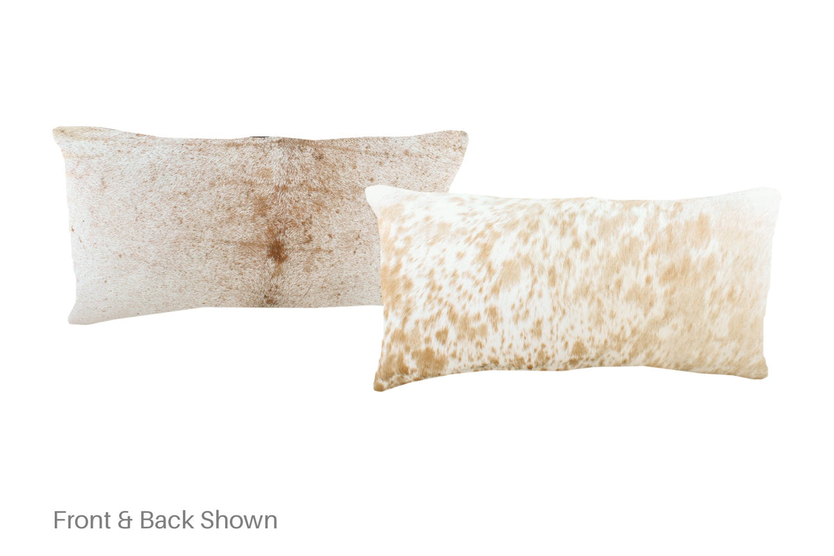 Salt and Pepper Brown Cowhide Pillow #A51324