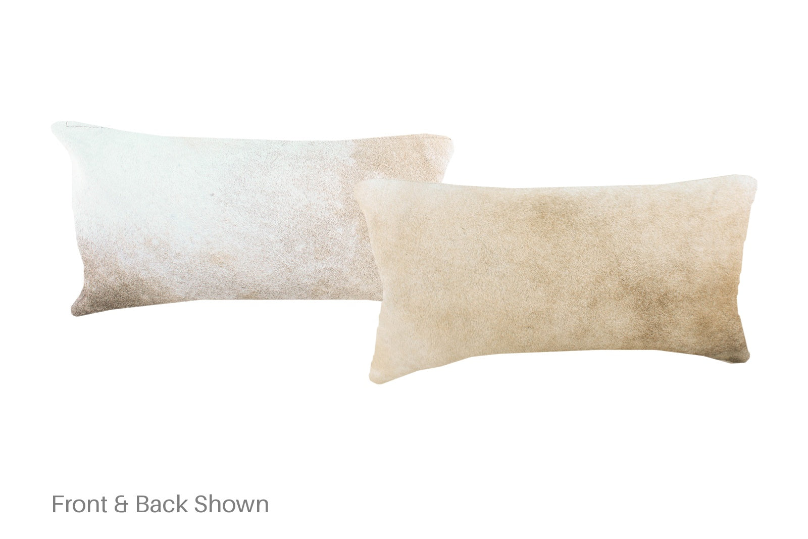 Grey with Beige Cowhide Pillow #A51326