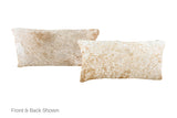 Salt and Pepper Brown Cowhide Pillow 12x22 #A51331 by Hudson Hides