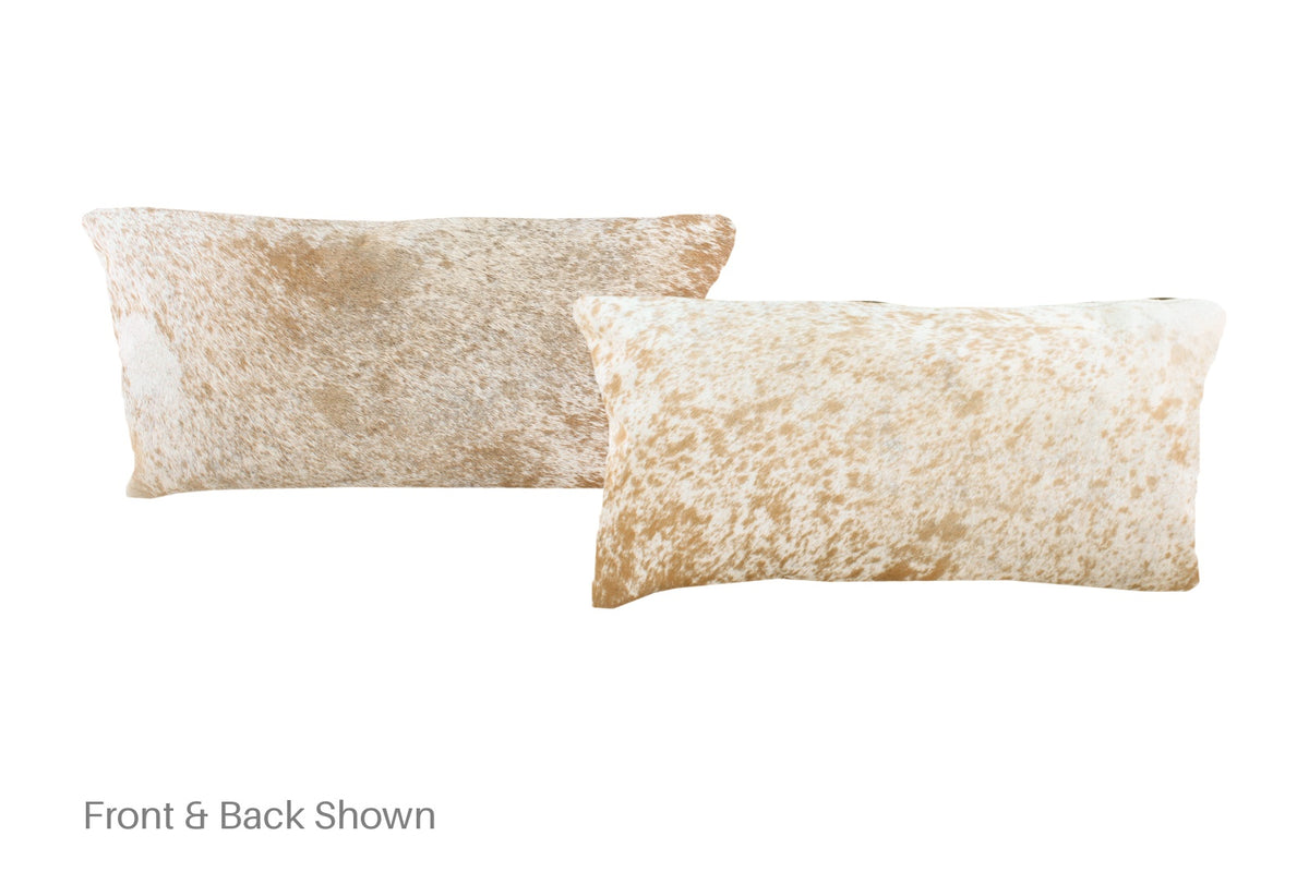Salt and Pepper Brown Cowhide Pillow #A51331