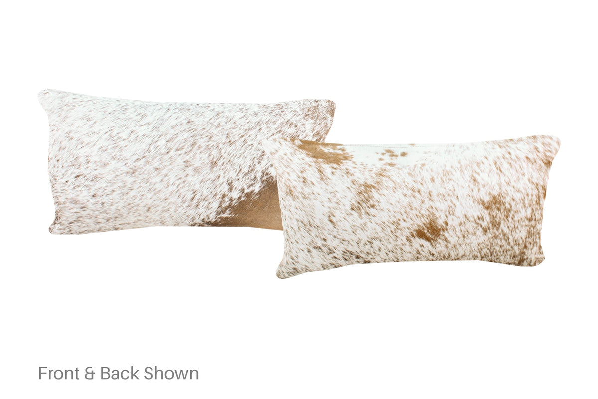 Salt and Pepper Brown Cowhide Pillow #A51332