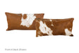 Brown and White Cowhide Pillow 12x22 #A51345 by Hudson Hides