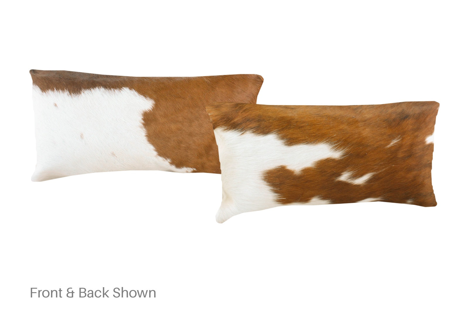Brown and White Cowhide Pillow #A51349