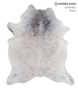 Salt and Pepper Brown X-Large Brazilian Cowhide Rug 7'2"H x 6'3"W #A5135 by Hudson Hides