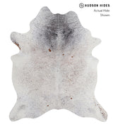Salt and Pepper Brown X-Large Brazilian Cowhide Rug 7'2"H x 6'3"W #A5135 by Hudson Hides