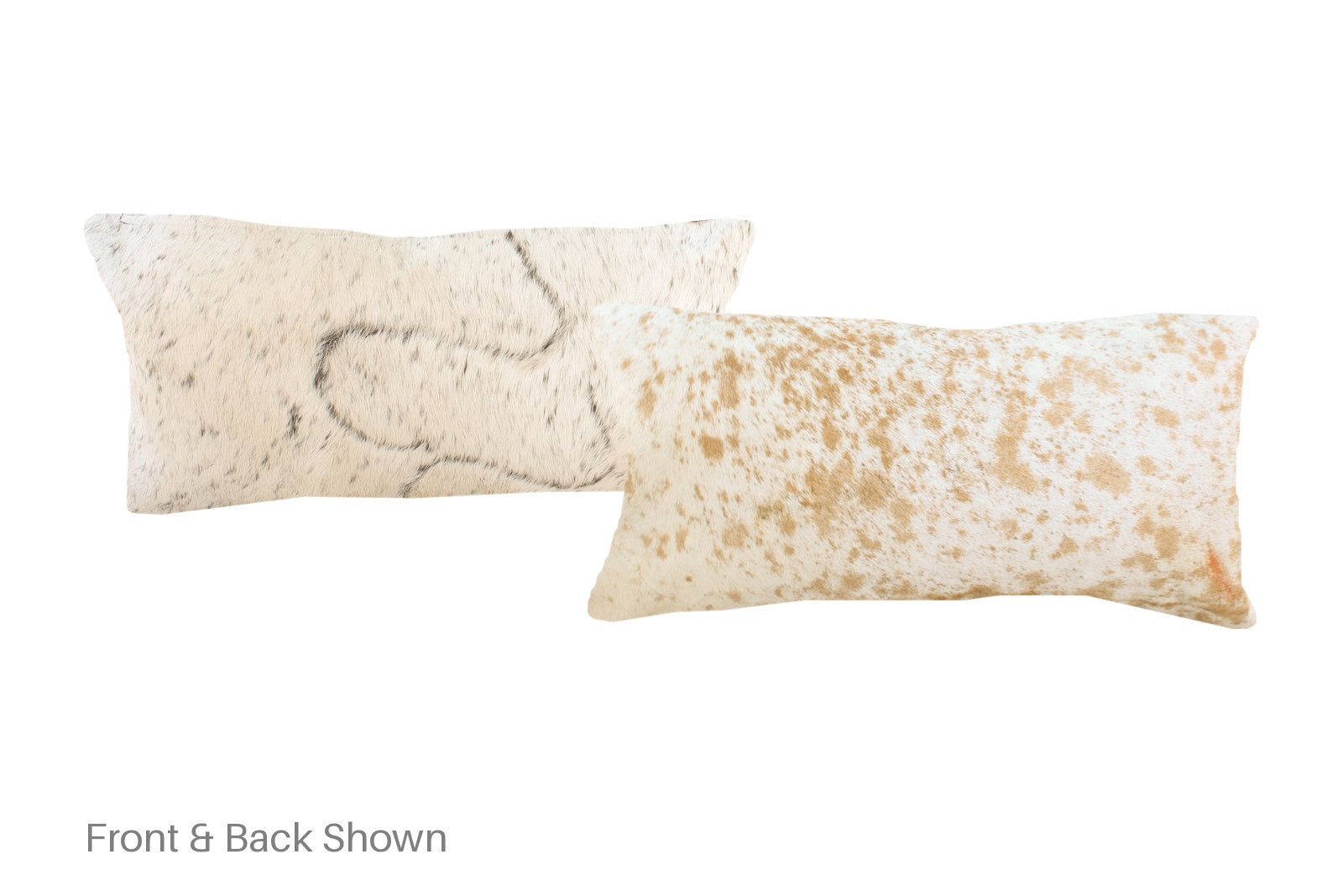 Salt and Pepper Brown Cowhide Pillow #A51359