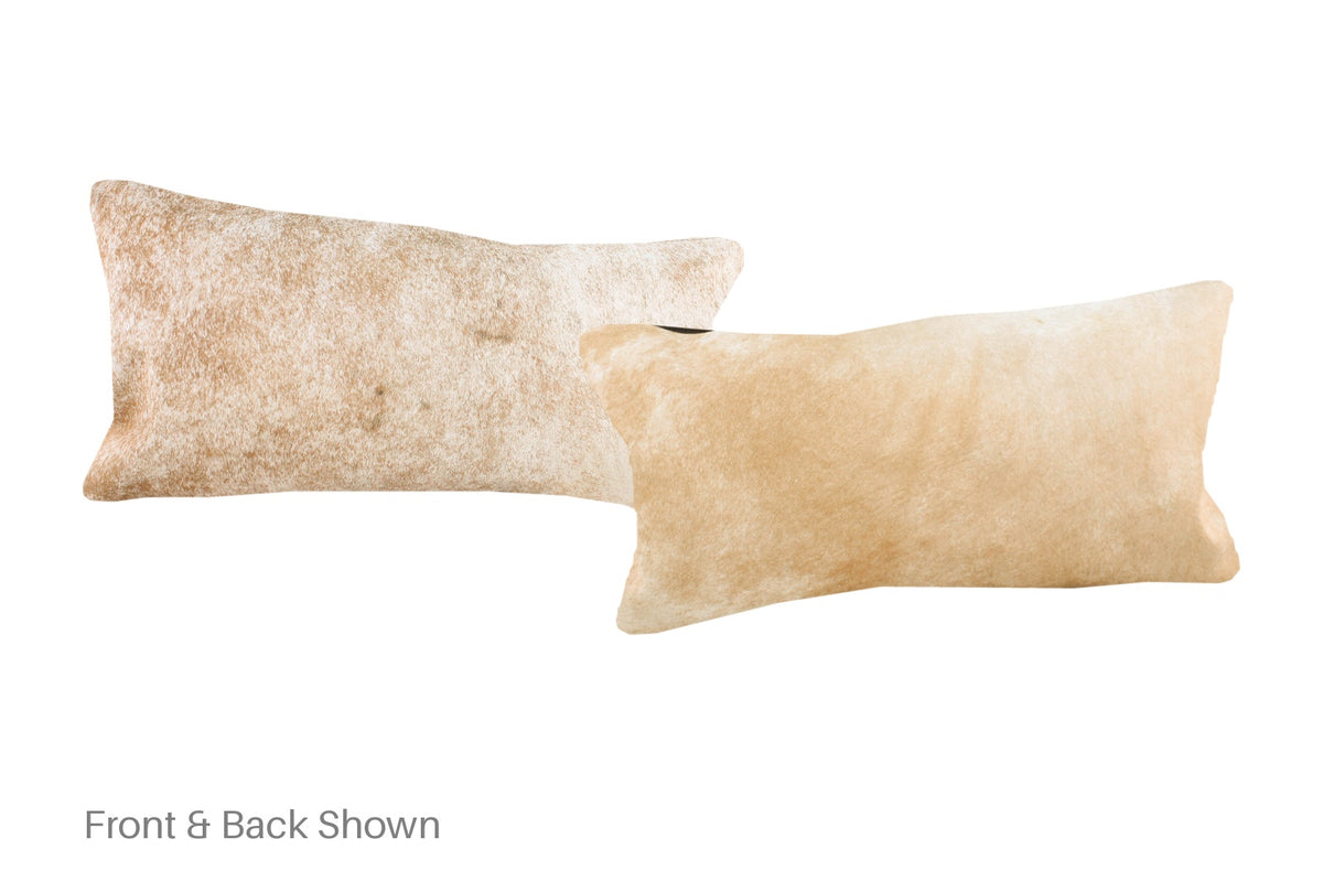 Salt and Pepper Brown Cowhide Pillow #A51362