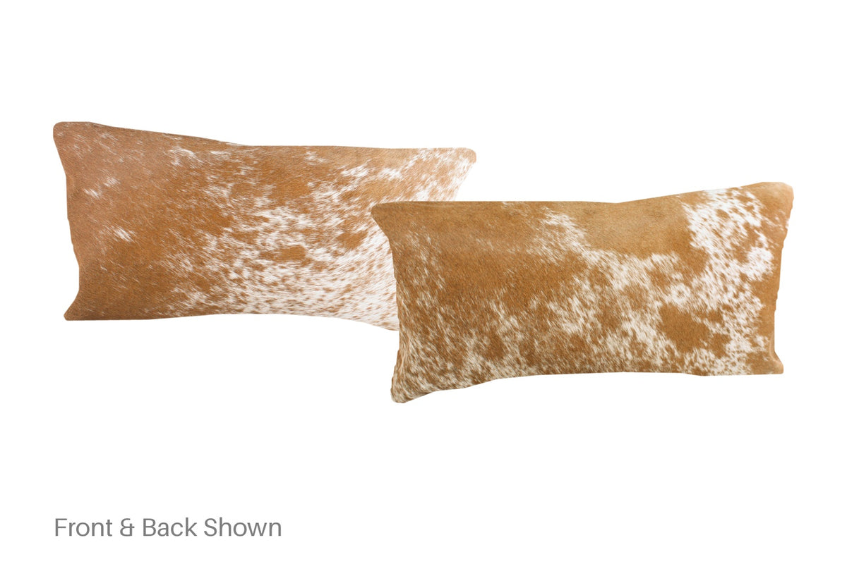 Salt and Pepper Brown Cowhide Pillow #A51366