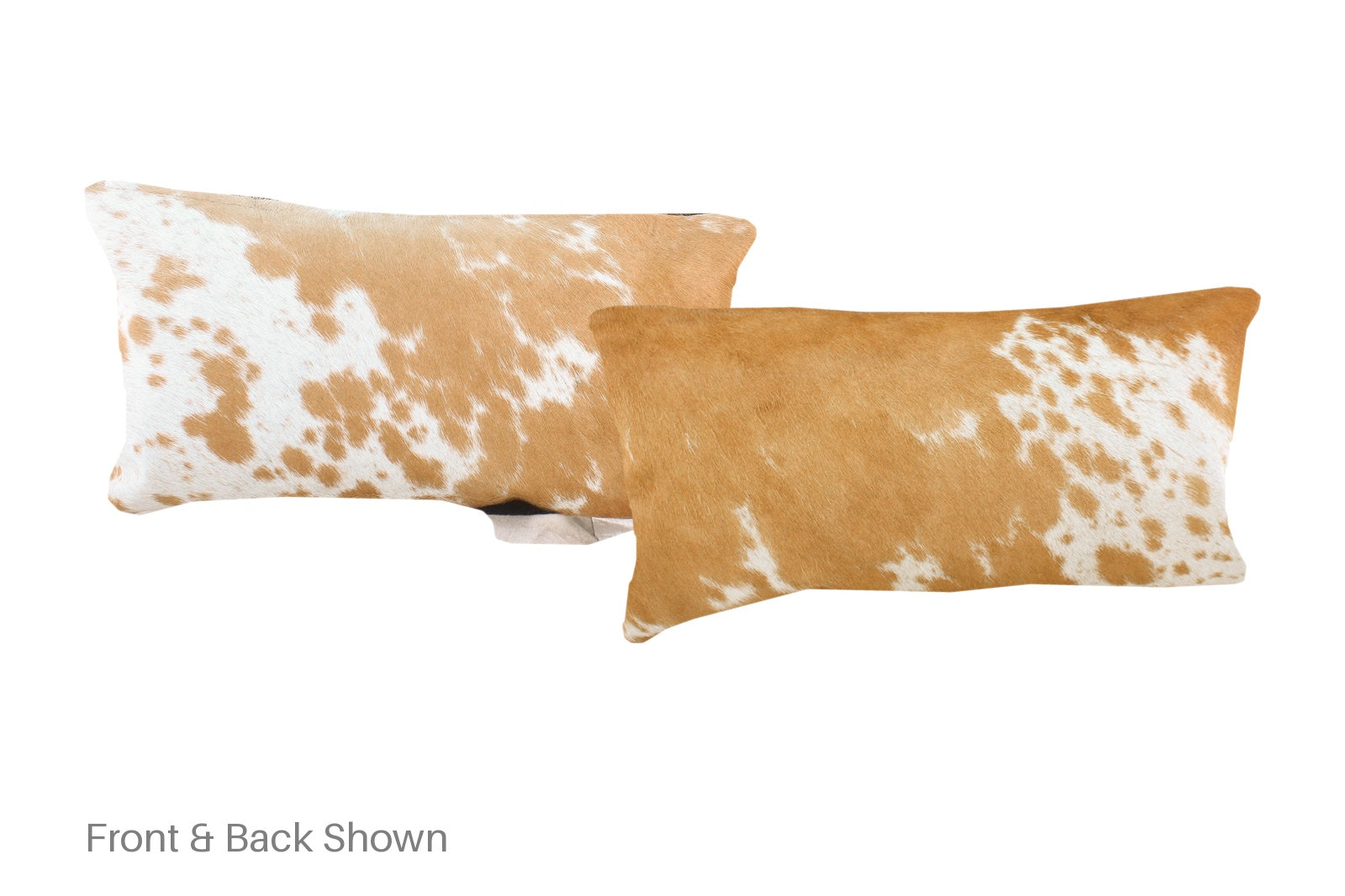 Beige and White Cowhide Pillow #A51367