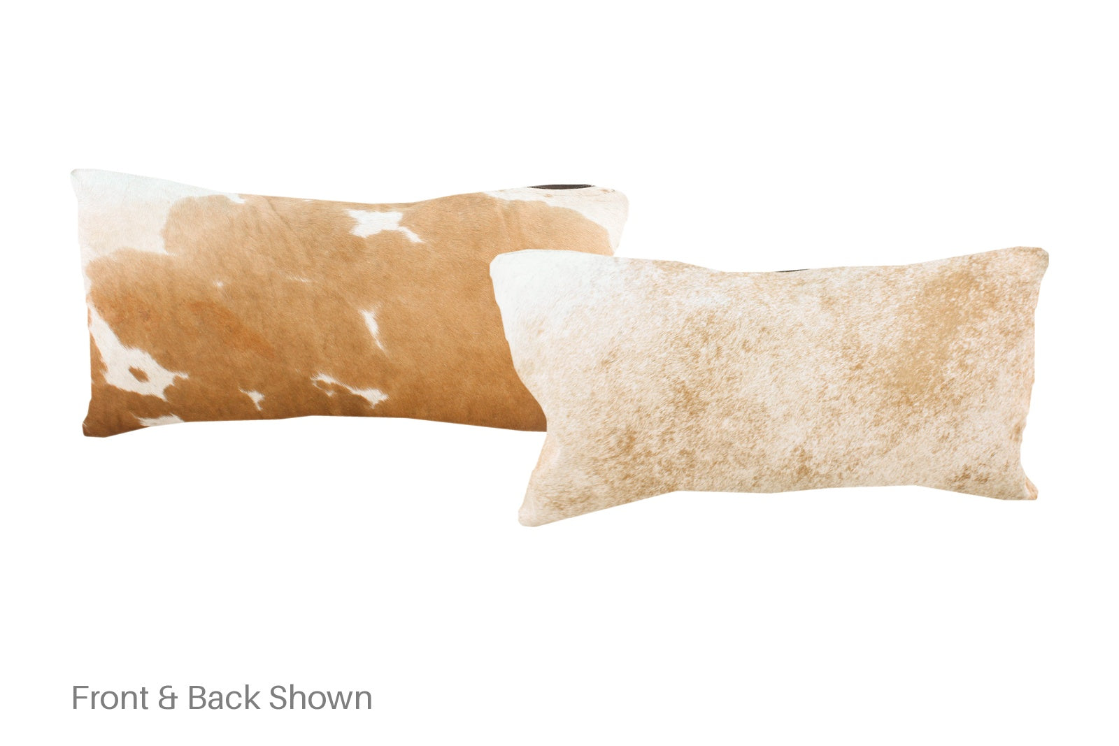 Beige and White Cowhide Pillow #A51368