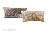 Salt and Pepper Brown Cowhide Pillow 12x22 #A51369 by Hudson Hides