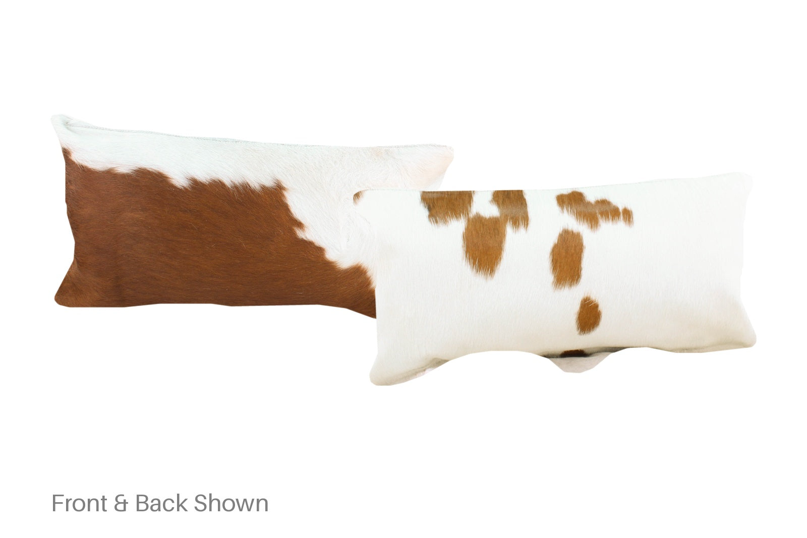 Brown and White Cowhide Pillow #A51378