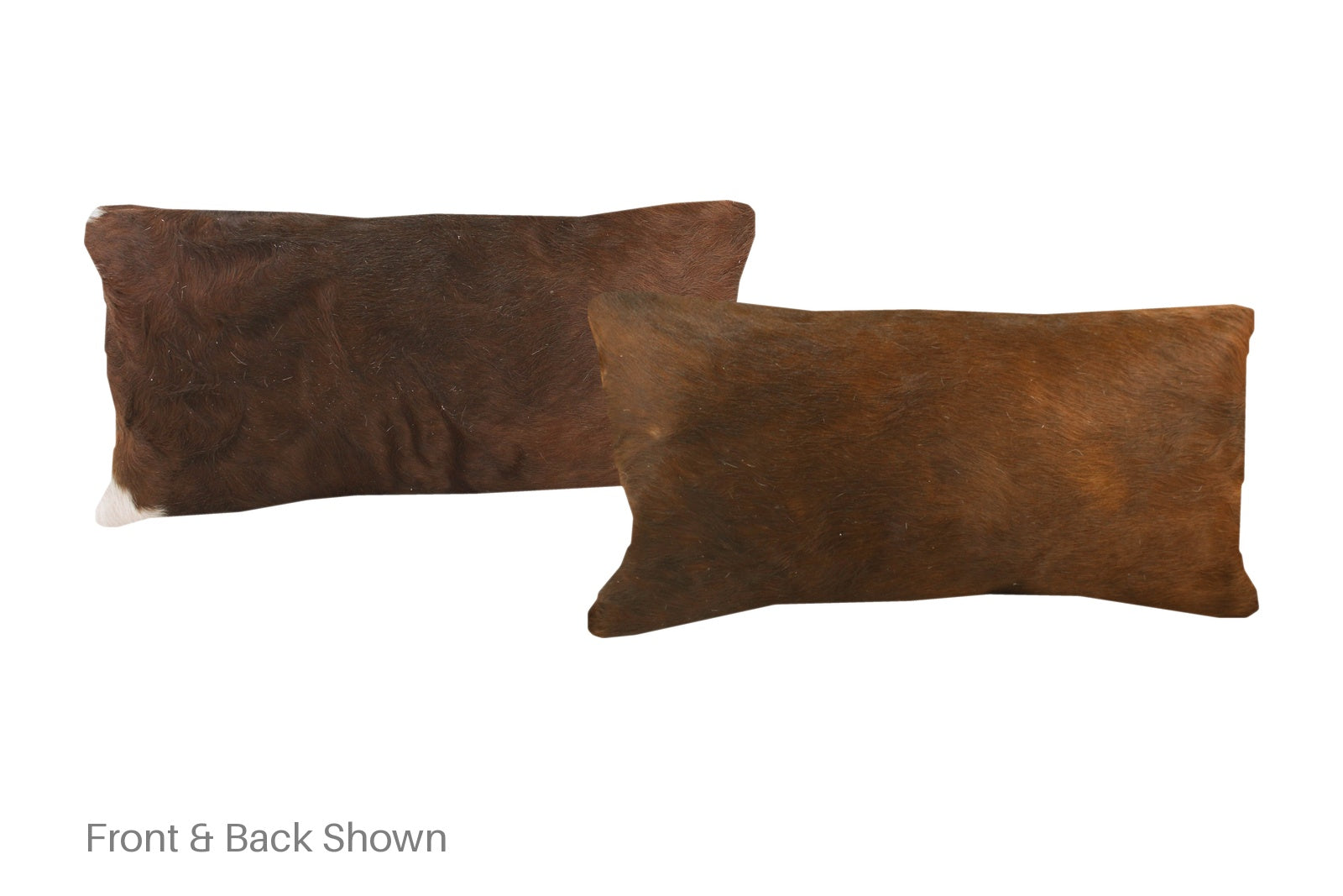 Solid Brown Cowhide Pillow #A51380