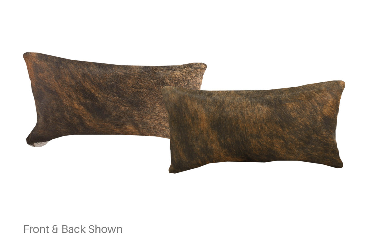 Dark Brindle Cowhide Pillow #A51384