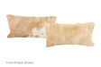 Beige and White Cowhide Pillow 12x22 #A51392 by Hudson Hides
