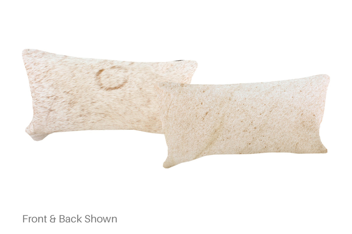 Salt and Pepper Brown Cowhide Pillow #A51398