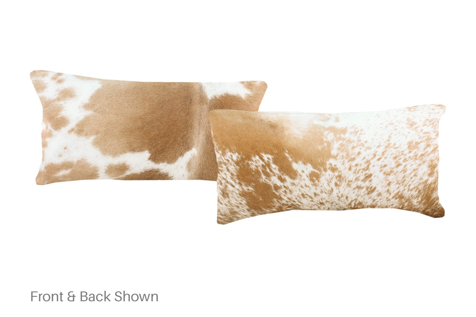 Beige and White Cowhide Pillow #A51399
