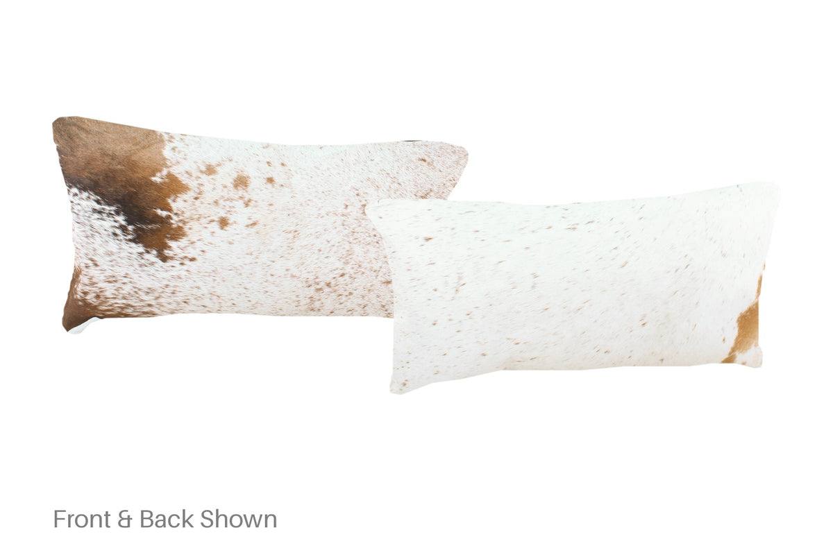 Salt and Pepper Brown Cowhide Pillow #A51401