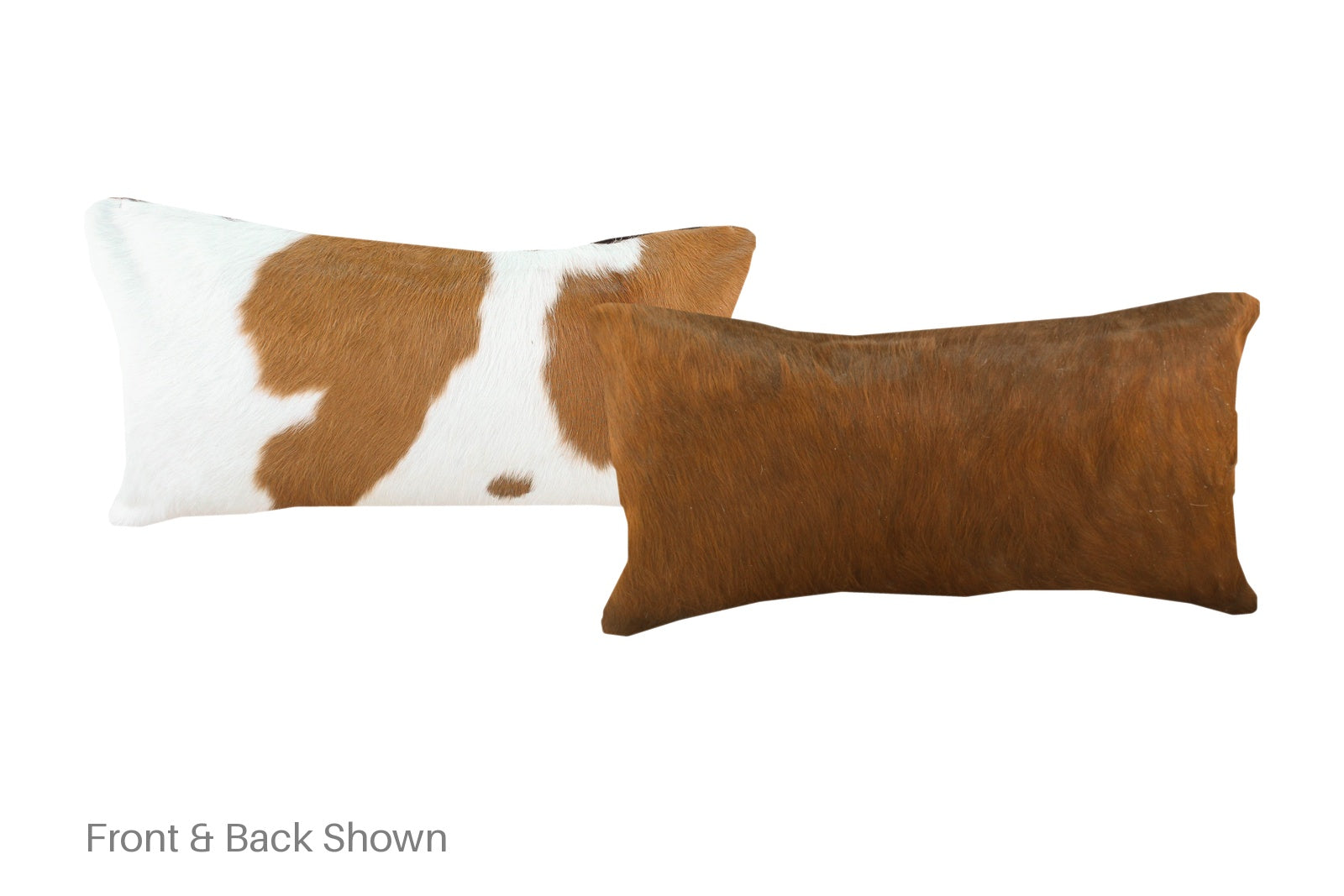 Brown and White Cowhide Pillow #A51402