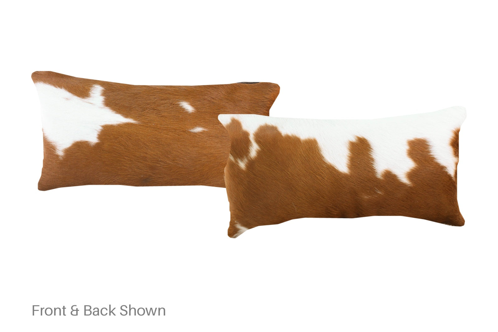 Brown and White Cowhide Pillow #A51407