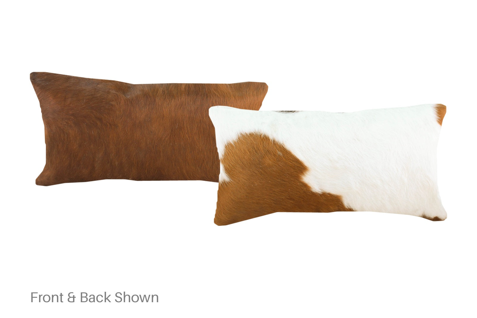 Brown and White Cowhide Pillow #A51413