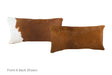 Brown and White Cowhide Pillow 12x22 #A51415 by Hudson Hides