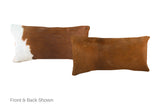 Brown and White Cowhide Pillow 12x22 #A51415 by Hudson Hides