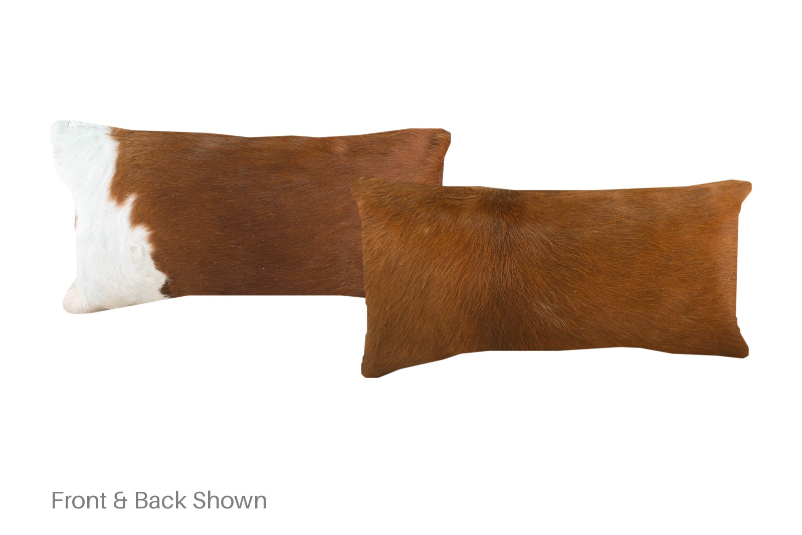 Brown and White Cowhide Pillow #A51415