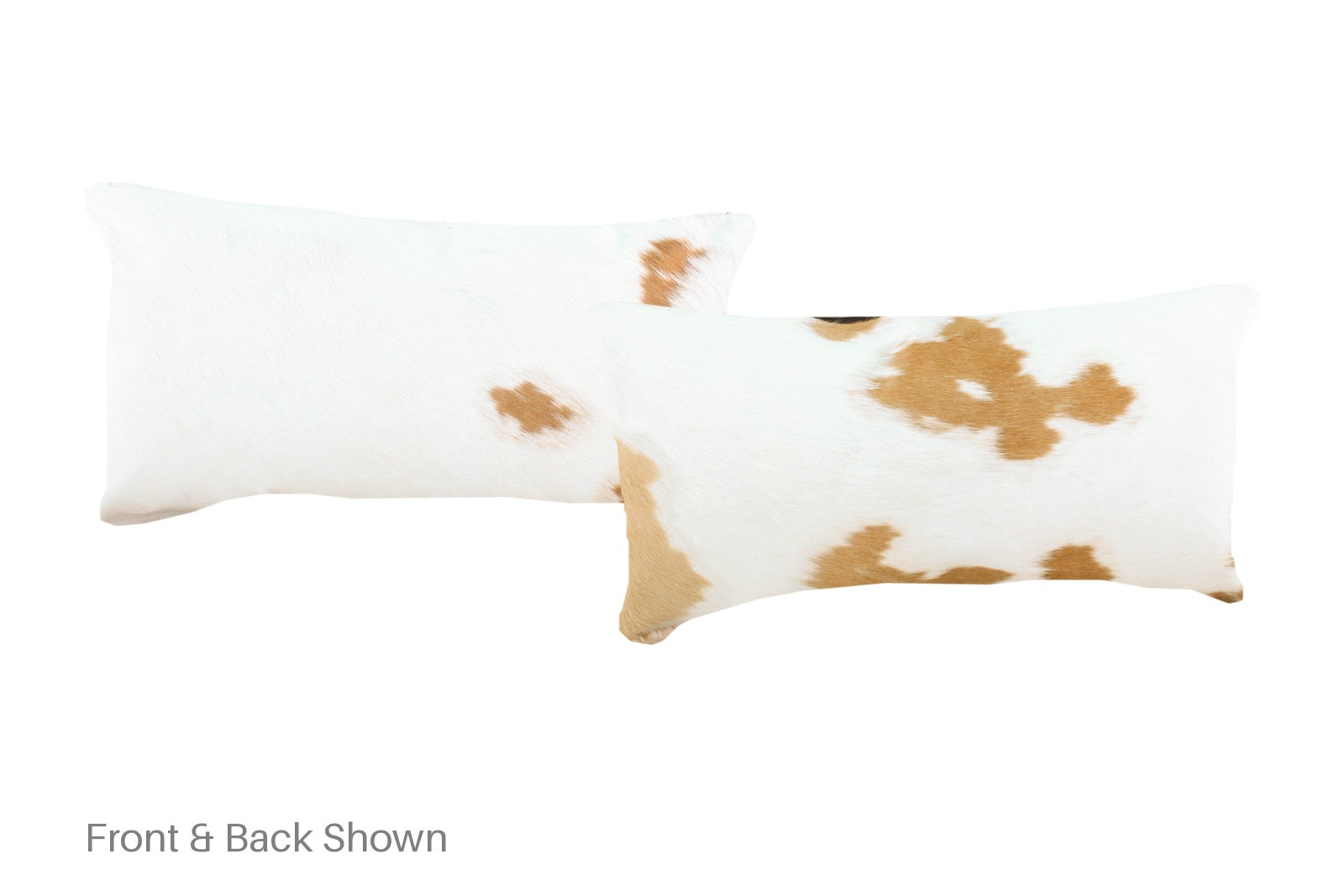 Beige and White Cowhide Pillow #A51416