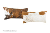 Tricolor Cowhide Pillow 12x22 #A51417 by Hudson Hides