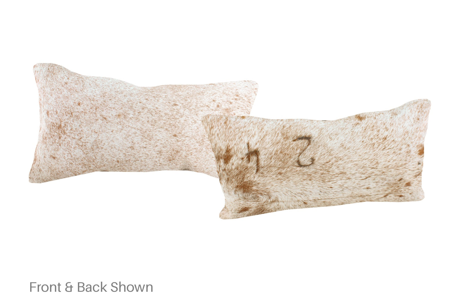 Salt and Pepper Brown Cowhide Pillow #A51420