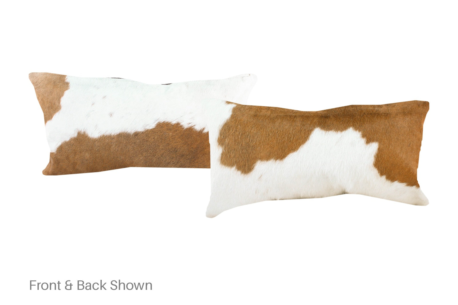 Brown and White Cowhide Pillow #A51422
