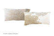 Grey with Beige Cowhide Pillow 12x22 #A51426 by Hudson Hides